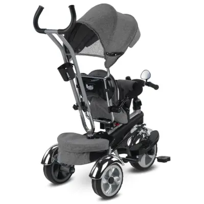 Babyhope Star İtmeli Bisiklet Gri - 6