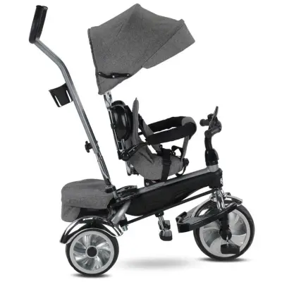 Babyhope Star İtmeli Bisiklet Gri - 4