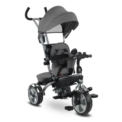 Babyhope Star İtmeli Bisiklet Gri - 2