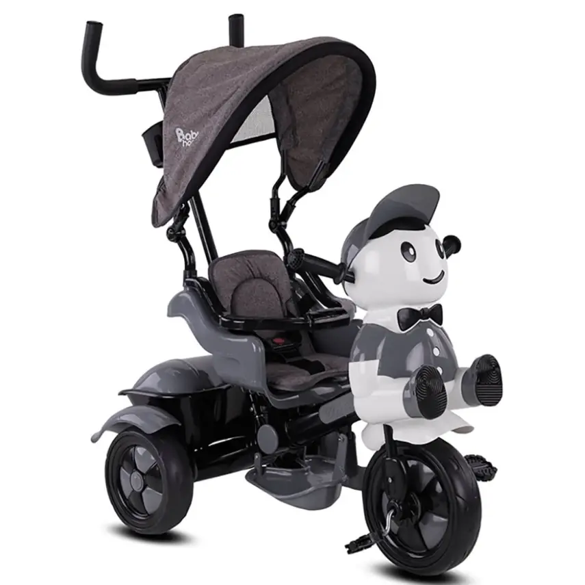 Babyhope Yupi Triycle Üç Tekerlikli Bisiklet Gri - 1