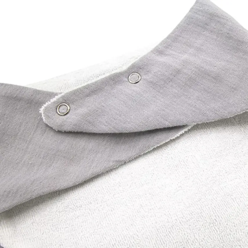 Babyjem Ahşap Diş Kaşıyıcılı Bürümcük Müslin Önlük Gri - 2