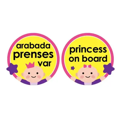 Babyjem Arabada Prenses Var Pembe