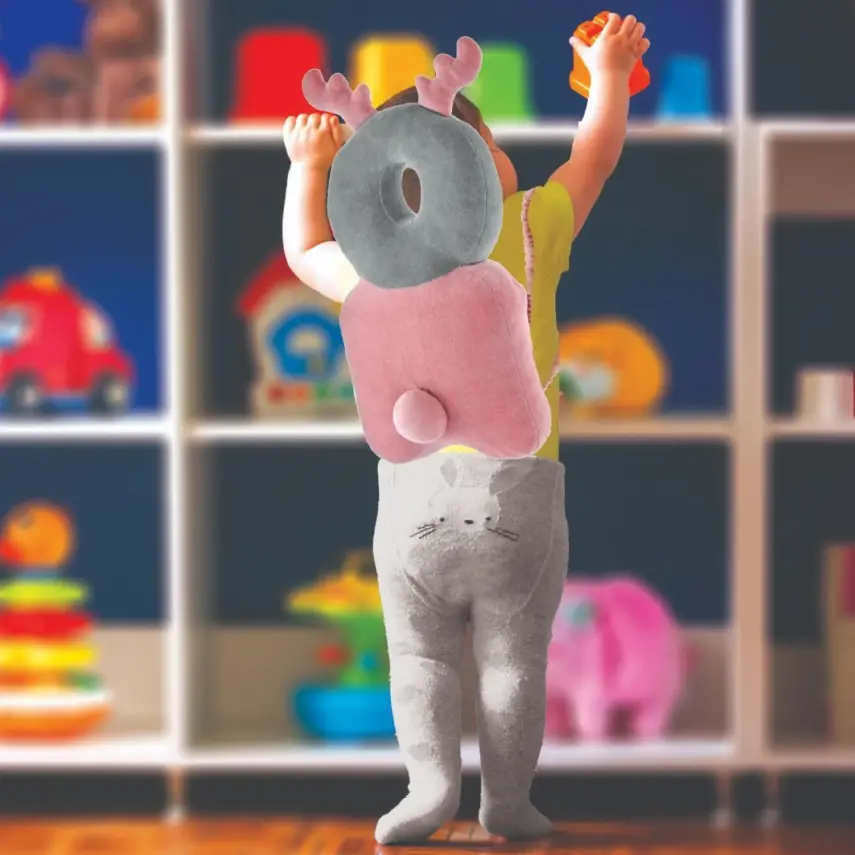 Babyjem Bebek Melek Kanadı Koruma Yastığı Kadife Pembe - 2