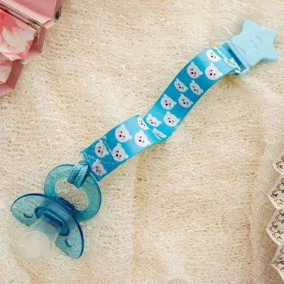 Babyjem Emzik Tutacağı Desenli Mavi Ayıcık - 7