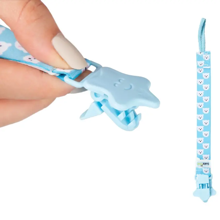 Babyjem Emzik Tutacağı Desenli Mavi Ayıcık - 5