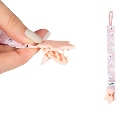 Babyjem Emzik Tutacağı Desenli Pembe Ayıcık - 9