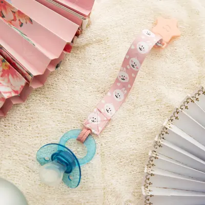 Babyjem Emzik Tutacağı Desenli Pembe Ayıcık - 11