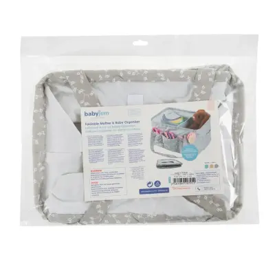 Babyjem Katlamalı Anne ve Bebek Organizer Gri Çiçek - 2