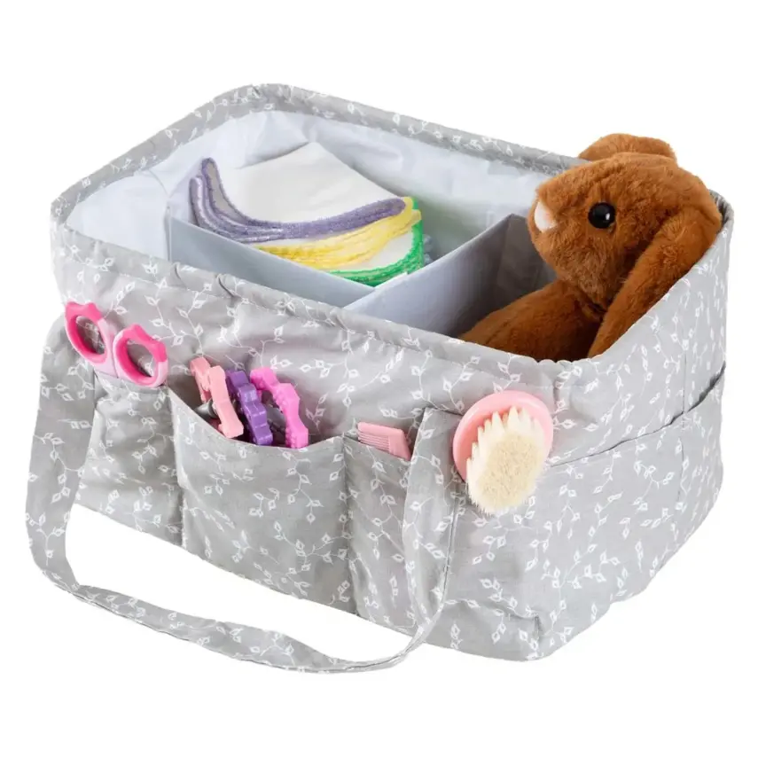 Babyjem Katlamalı Anne ve Bebek Organizer Gri Çiçek - 3