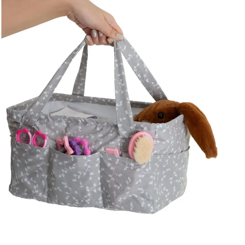 Babyjem Katlamalı Anne ve Bebek Organizer Gri Çiçek - 5