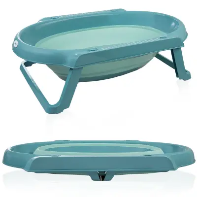 Babyjem Katlanır Banyo Seti 5li Yeni Turkuaz  - 4