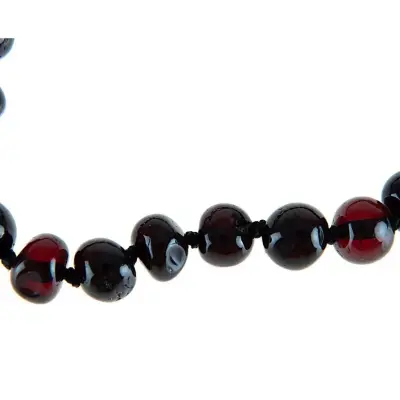 Babyjem Kehribar Bebek Bilekliği Vişne - 5