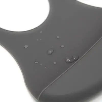 Babyjem Mini Silikon Önlük Gri - 3