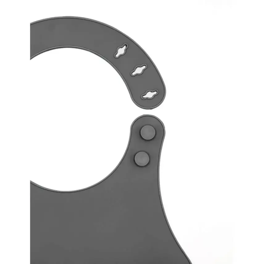 Babyjem Mini Silikon Önlük Gri - 2