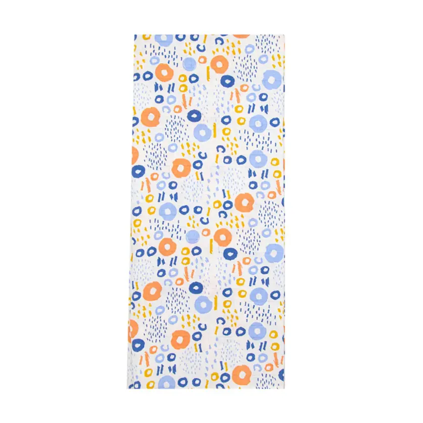 Babyjem Müslin Çok Amaçlı Örtü 90x110cm Renkli Halkalar - 1