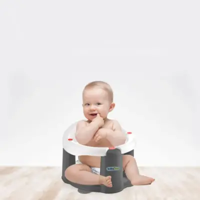 Babyjem Önden Açılır Bebek Banyo&Mama Oturağı Gri + Momys Care Bebek Bakım Örtüsü 60*90 cm 10lu - 3