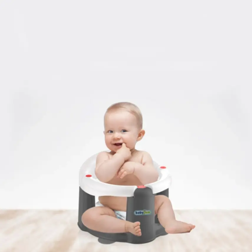 Babyjem Önden Açılır Bebek Banyo&Mama Oturağı Gri + Momys Care Bebek Bakım Örtüsü 60*90 cm 10lu - 3