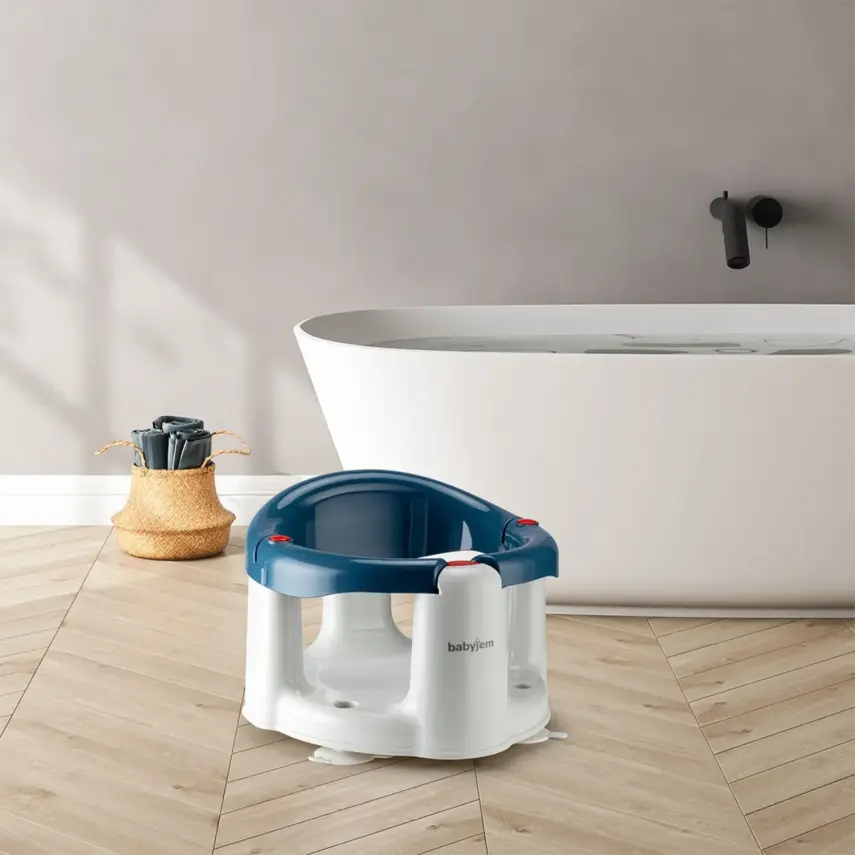 Babyjem Önden Açılır Bebek Banyo&Mama Oturağı İndigo Mavi - 4