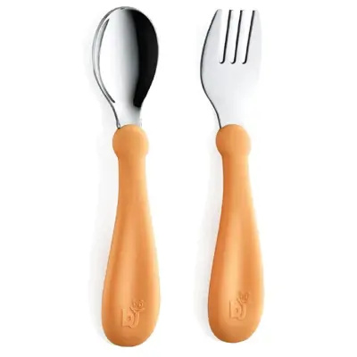 Babyjem Paslanmaz Çelik Çatal Kaşık Seti Somon 