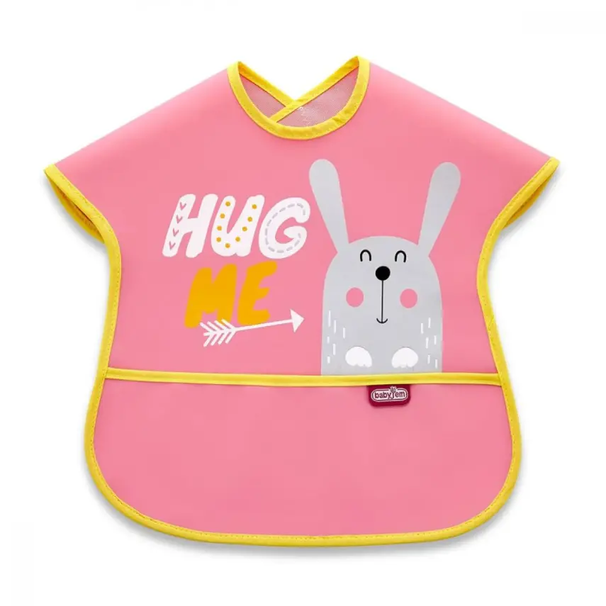 Babyjem Poli Muşamba Önlük Büyük Pembe - 1