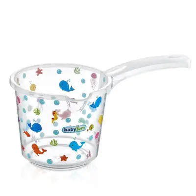 Babyjem Şeffaf Desenli Bebek Banyo Seti 6 Parça Termometreli Beyaz - 2