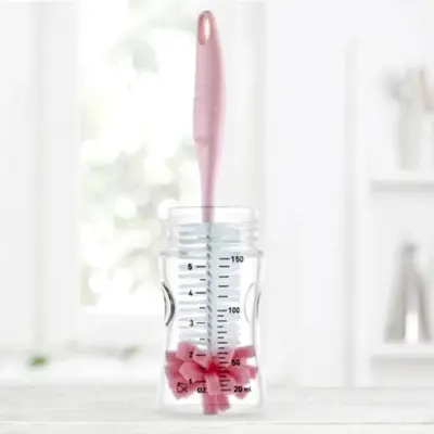 Babyjem Süngerli Biberon Temizleme Fırçası Pembe  - 2