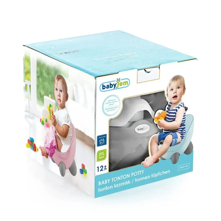 Babyjem Tonton Lazımlık Pembe - Gri - 6