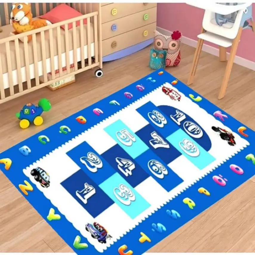 Babysale Bebek Halısı Kids Sayıları Öğreniyorum 100x160 Mavi - 1