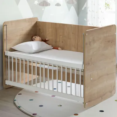 Babywhen Pratik Sallanır Anne Yanı Bebek Beşik 60x120 cm Ahşap