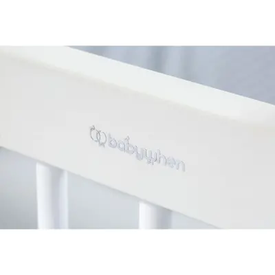 Babywhen Pratik Sallanır Anne Yanı Bebek Beşik 60x120 cm Beyaz - 4