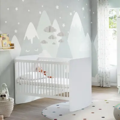 Babywhen Pratik Sallanır Bebek Beşik 60x120 cm Beyaz