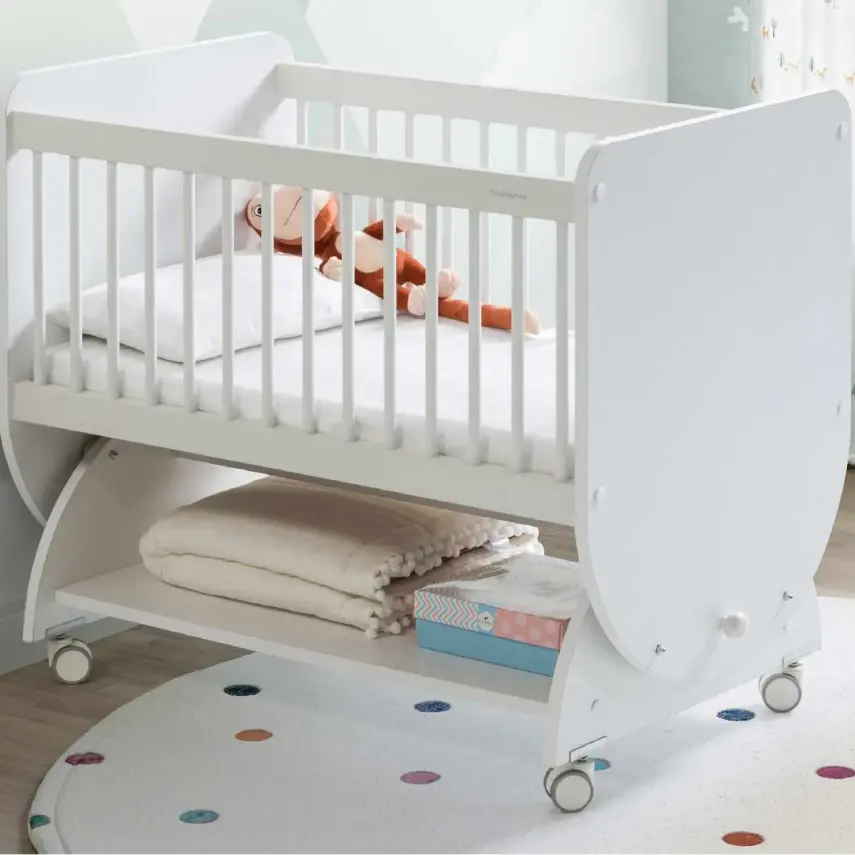 Babywhen Pratik Sallanır Bebek Sepet Beşik 50x90cm Beyaz - 2