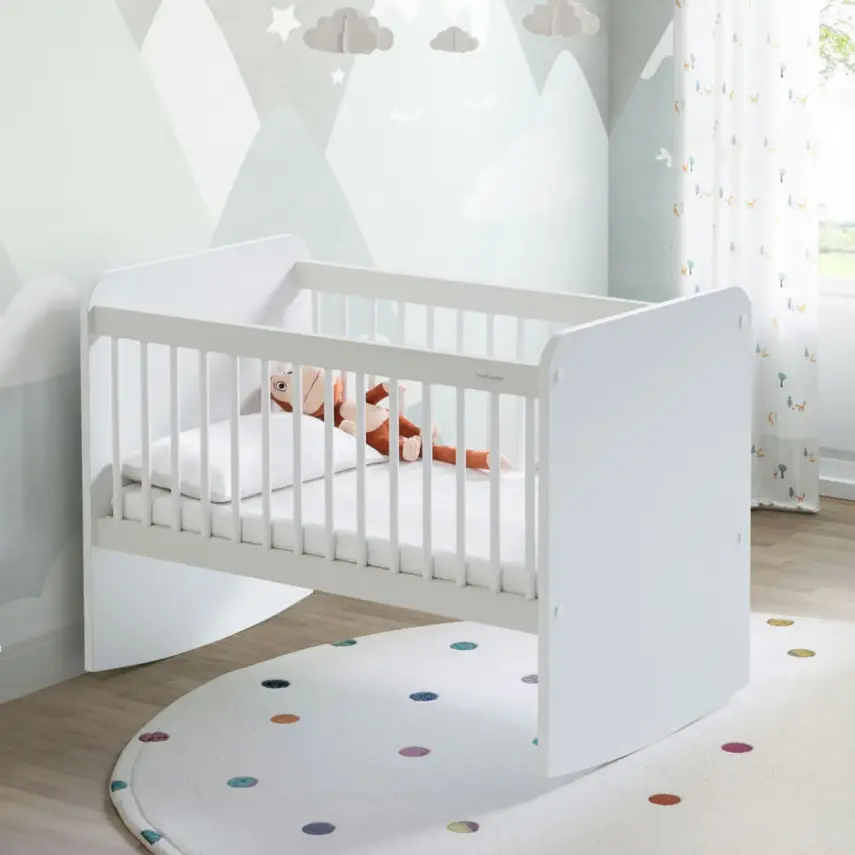 Babywhen Pratik Sallanır Mini Bebek Beşik 50X90 cm Beyaz - 4