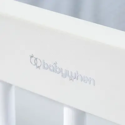 Babywhen Pratik Sallanır Mini Bebek Beşik 50X90 cm Beyaz - 6