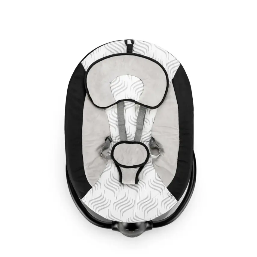 Bagi Dastana Black Otomatik Sallanır Müzikli Zaman Ayarlı Ana Kucağı Black  - 6