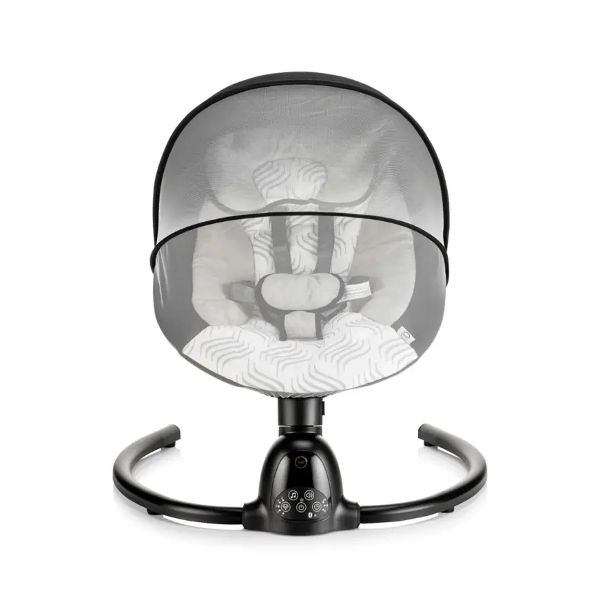 Bagi Dastana Black Otomatik Sallanır Müzikli Zaman Ayarlı Ana Kucağı Black  - 9