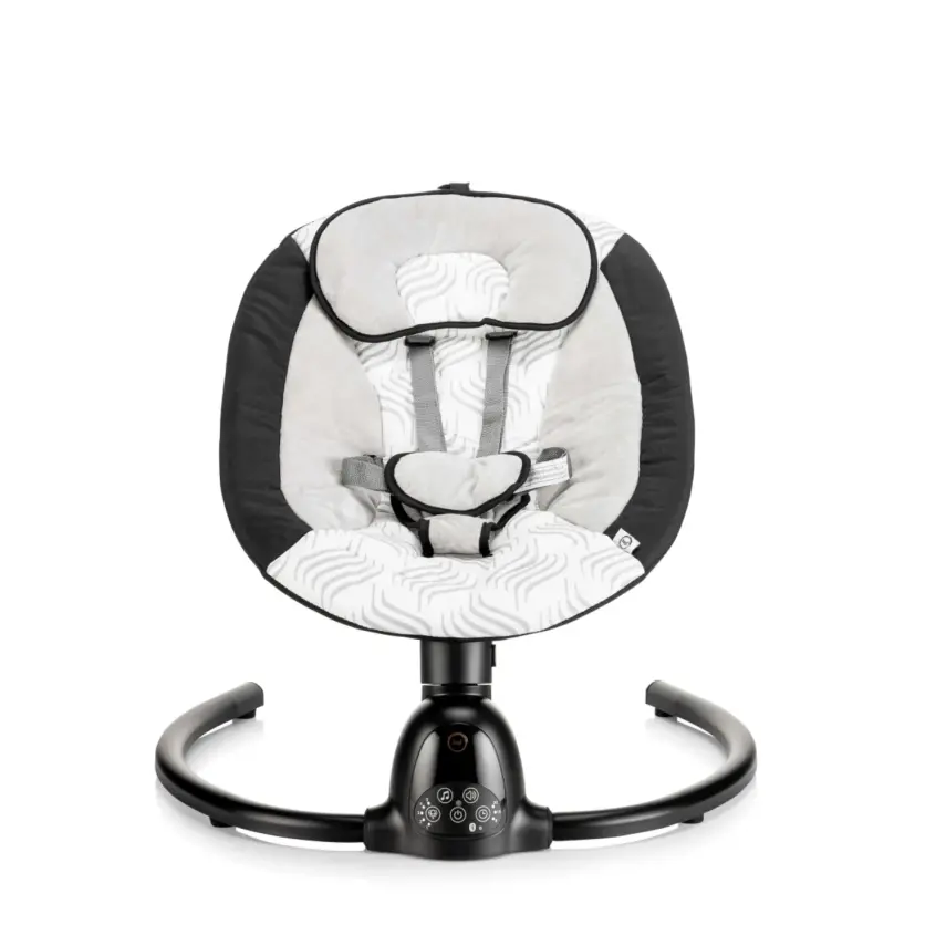 Bagi Dastana Black Otomatik Sallanır Müzikli Zaman Ayarlı Ana Kucağı Black  - 4