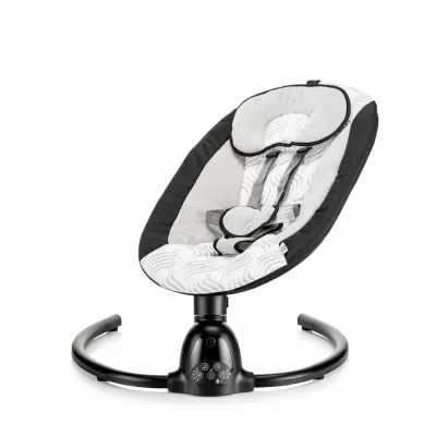 Bagi Dastana Black Otomatik Sallanır Müzikli Zaman Ayarlı Ana Kucağı Black  - 5