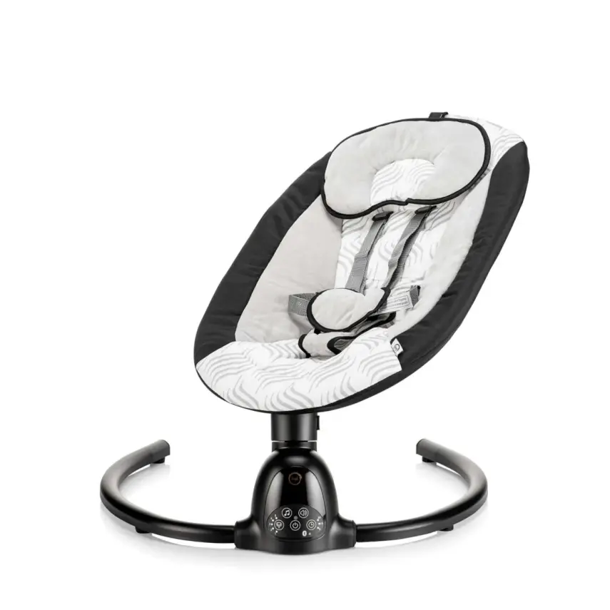 Bagi Dastana Black Otomatik Sallanır Müzikli Zaman Ayarlı Ana Kucağı Black  - 5