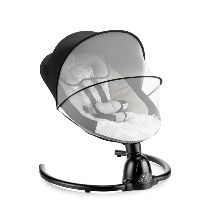 Bagi Dastana Black Otomatik Sallanır Müzikli Zaman Ayarlı Ana Kucağı Black  - 11