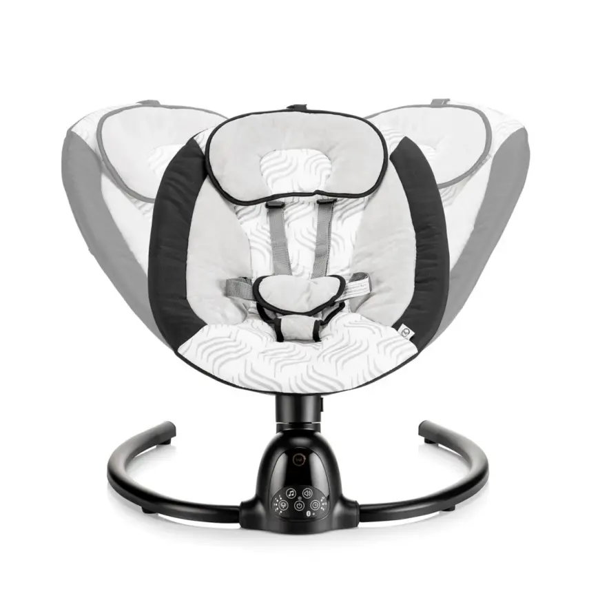 Bagi Dastana Black Otomatik Sallanır Müzikli Zaman Ayarlı Ana Kucağı Black  - 7