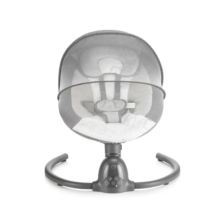 Bagi Dastana Black Otomatik Sallanır Müzikli Zaman Ayarlı Ana Kucağı Grey - 5