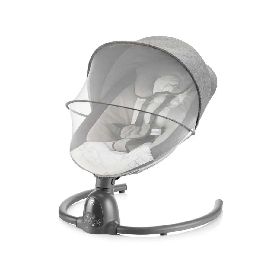 Bagi Dastana Black Otomatik Sallanır Müzikli Zaman Ayarlı Ana Kucağı Grey - 1