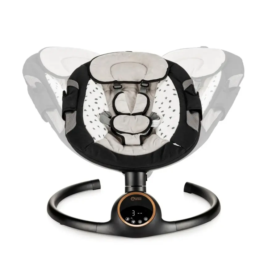 Bagi Dastana Otomatik Sallanır Müzikli  Zaman Ayarlı Ana Kucağı Black Gold - 4