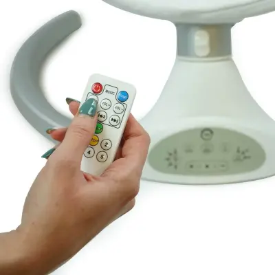 Bagi Moonlight Zaman Ayarlı Otomatik Sallanan Ana Kucağı Koyu Gri - 6