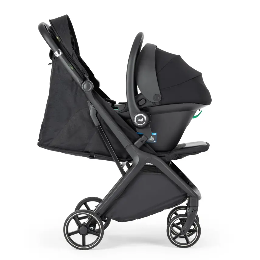 Bagi Taxi Tek Elle Katlanabilir Ultra Hafif Travel Sistem-Seyahat Sistem Bebek Arabası Black - 5