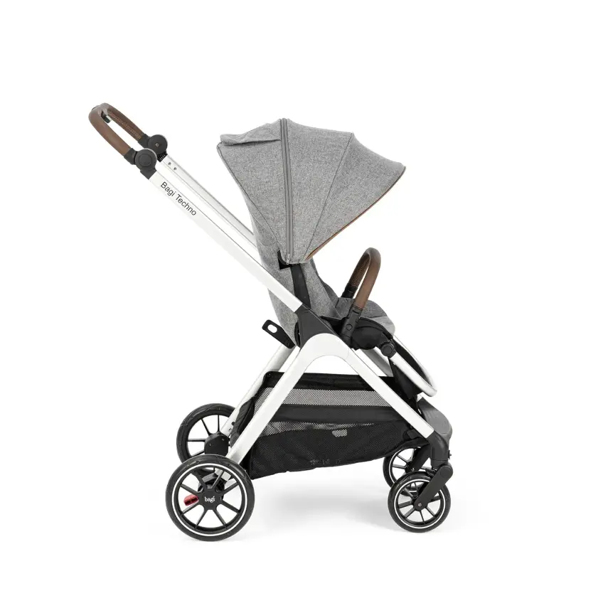 Bagi Techno Autofold Çift Yönlü Kolay Katlanabilir Bebek Arabası Gri - 21