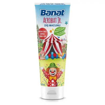 Banat Acrobat Jr Çocuk Diş Macunu 35 ml - 2