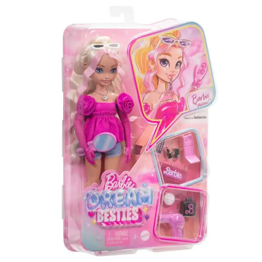 Barbie Dream Besties Ana Karakter Bebekler  Malibu ve Aksesuarları - 6
