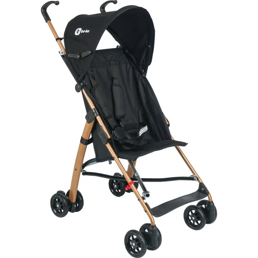 Be-Be Basic Pratik Ultra Hafif Katlanabilir Baston Bebek Arabası Gold Siyah - 1